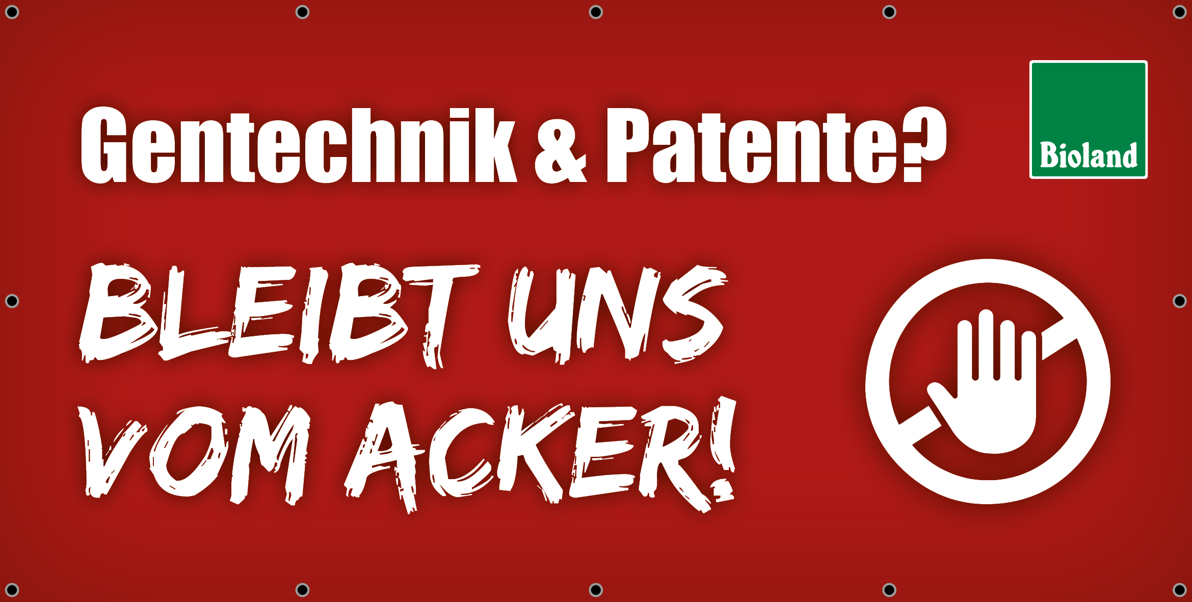 Banner Gentechnik, rot